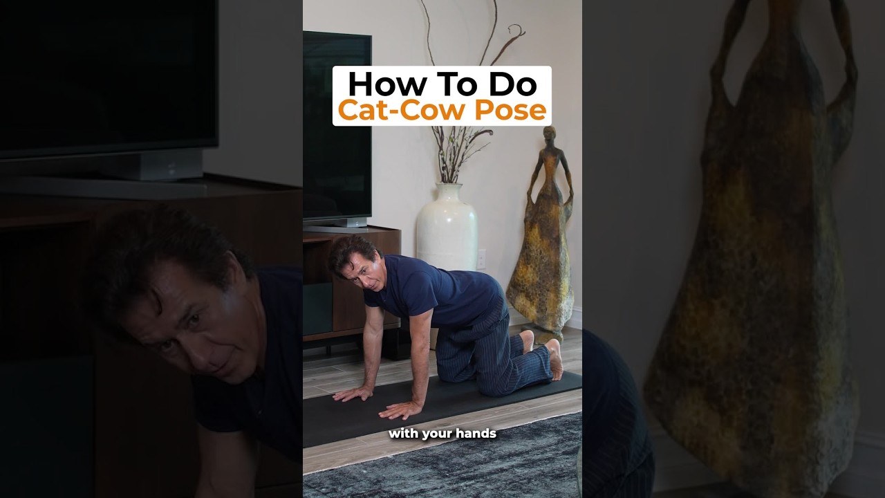 Dr. Ivan Bracic, DC, of Novaré Injury Care and Rehab showing how to do cat and cow pose